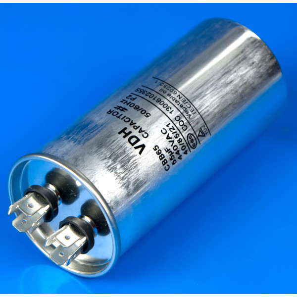 Конденсатор для кондиционера 55 Mf 440V металлический CBB65