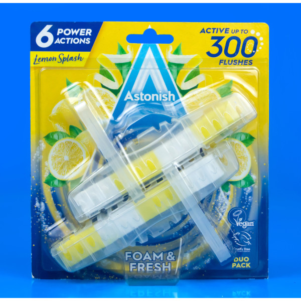 Чистящие блоки для унитаза Astonish с лимонным ароматом, 2 шт
